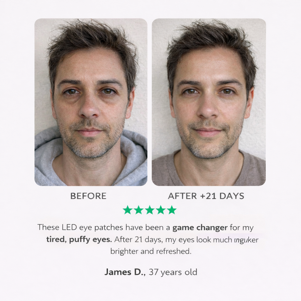 Patchs LED contour des yeux – cernes, poches & rides